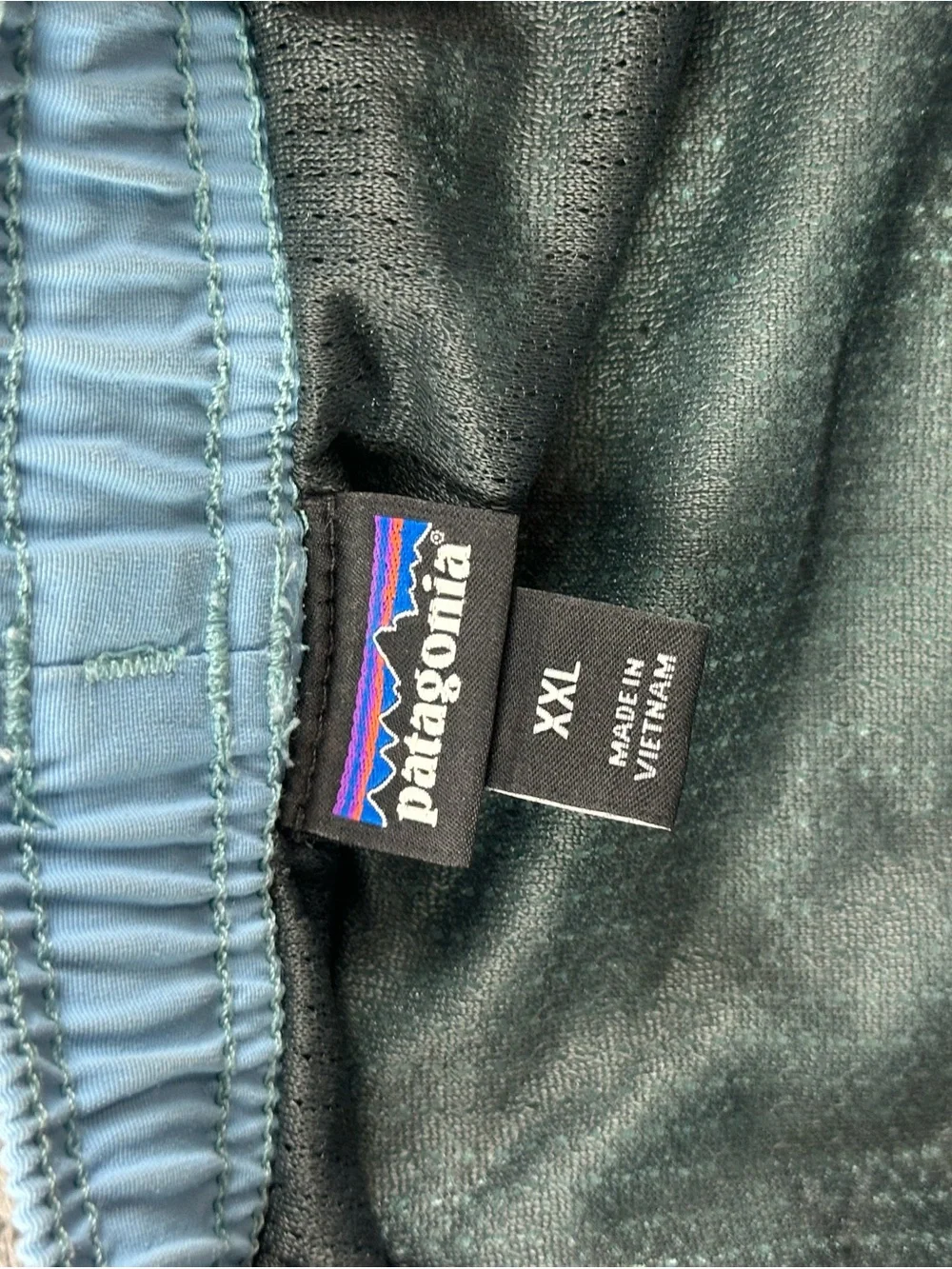 Patagonia Boys XXL Swim Shorts Aqua Green Cargo Pocket